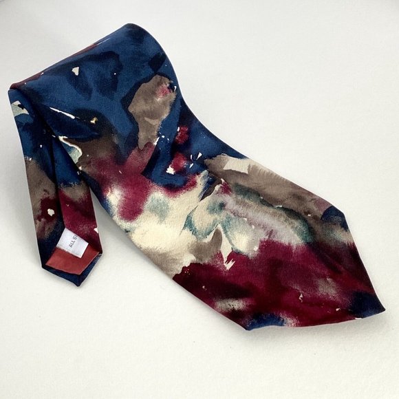 417 Van Heusen Men’s Abstract Designer Silk Necktie Office Work Dad Gift - Picture 6 of 6
